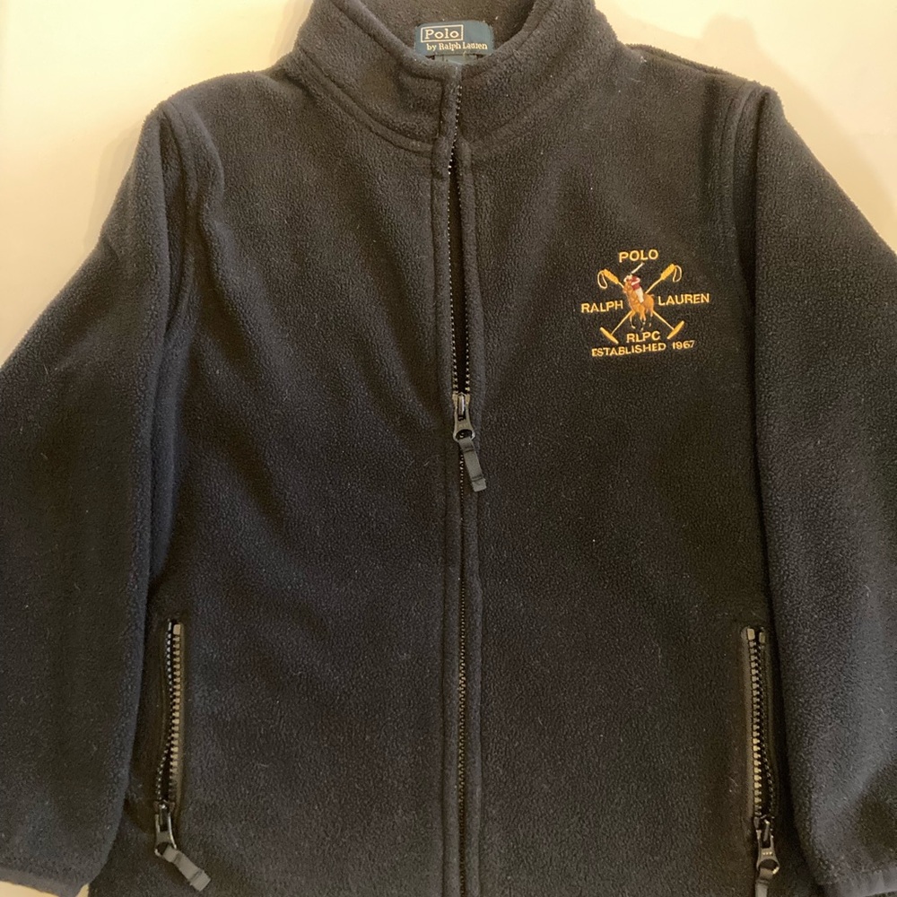 Polo Ralph Lauren boys Black Fleece Zip-Up size Boys 6